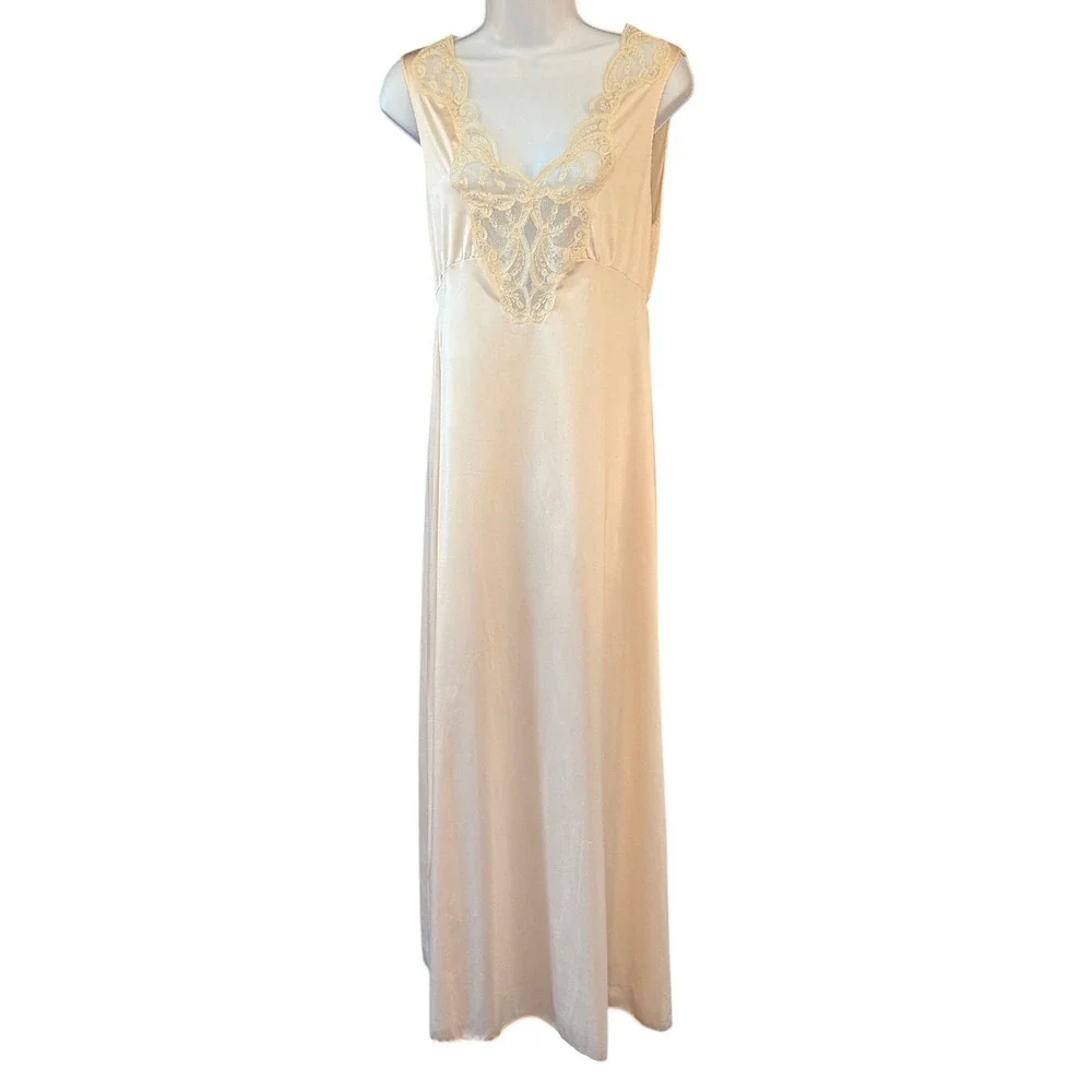 Vintage Wonder Maid Nightgown Coquette Regencycore Romantic Sleepwear Slip Dress